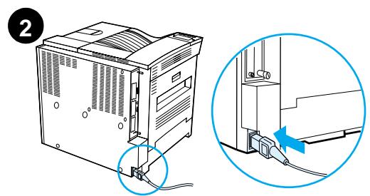 HEWLETT PACKARD LaserJet 8150 - Schritt 9 Anschlieben des Netzkabels - 2