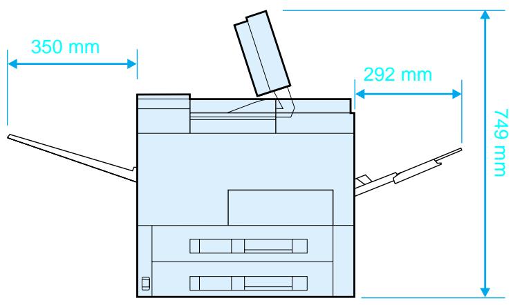 HEWLETT PACKARD LaserJet 8150 - Tamanho da impressora - 2