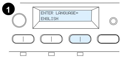 HEWLETT PACKARD LaserJet 8150 - Stap 11 De taal van het bedieningsspaneel wijzigen (optioneel) - 1