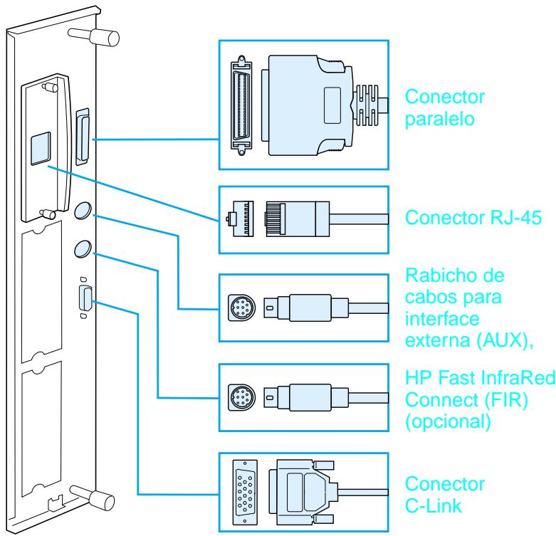 HEWLETT PACKARD LaserJet 8150 - Etapa 13 Conexão dos cabos da impressora - 1