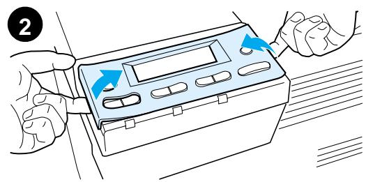 HEWLETT PACKARD LaserJet 8150 - Paso 10 Instale o cambie la plantilla del panel de control (optional) - 2
