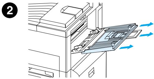 HEWLETT PACKARD LaserJet 8150 - Etapa 8 Carregamento de papel na bandeja 1 (optional) - 2