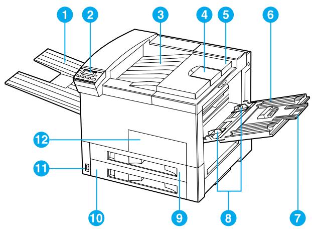 HEWLETT PACKARD LaserJet 8150 - Paso 4 Identifique los componentes de la impressora - 1