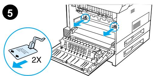 HEWLETT PACKARD LaserJet 8150 - Punto 3 Rimozione del materiale interno d'imballaggio - 5