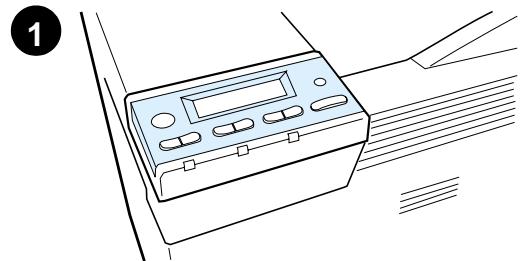 HEWLETT PACKARD LaserJet 8150 - Stap 10 Het dekplaatje van het bedieningsspaneel installeren of verwisselen (optioneel) - 1