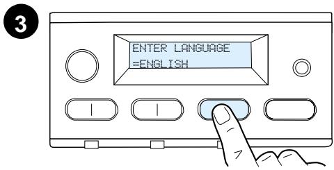 HEWLETT PACKARD LaserJet 8150 - Step 11 Configure the Control Panel Display Language (Optional) - 3