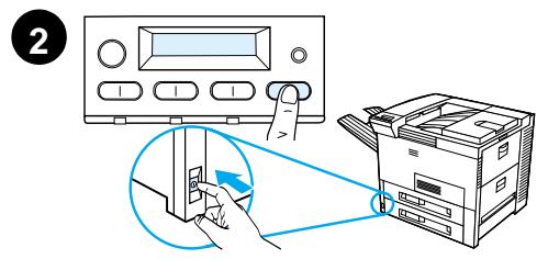 HEWLETT PACKARD LaserJet 8150 - Stap 11 De taal van het bedieningsspaneel wijzigen (optioneel) - 2