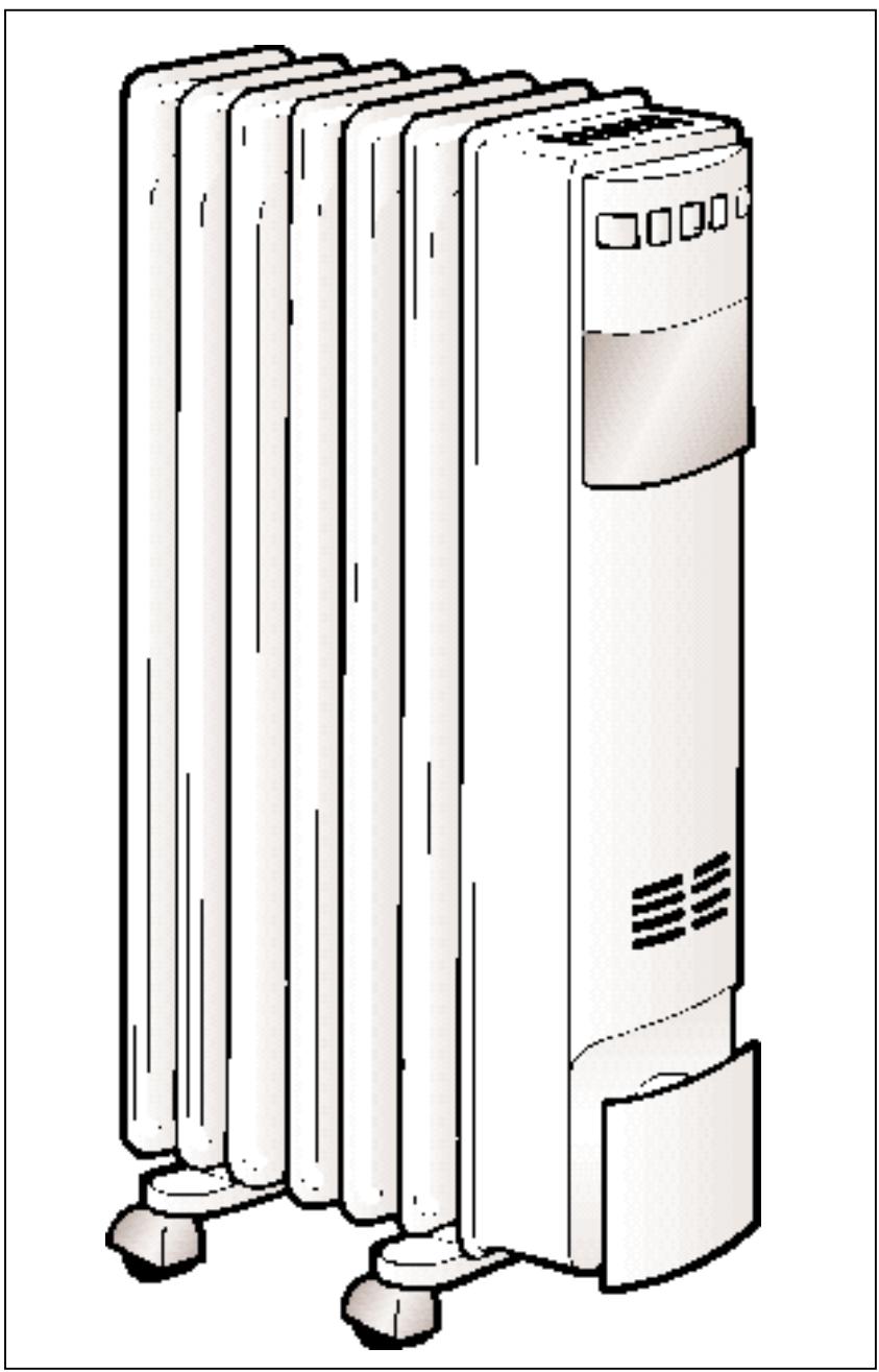 CALOR BU 1030 HUILE - Radiateur à bain d'huile Oliegevulde radiator Öl Radiator - 1
