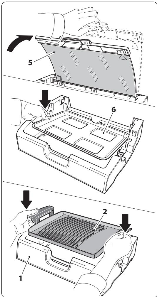 OHMEX OHM-GRILL-2222 - Éviter tout contact de l'eau ou d'autres liquides avec la prise (4). - 1