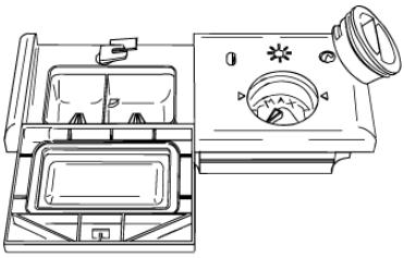 SMEG STX130L - Utilisation du distributeur du produit de lavage et de rinçage - 1