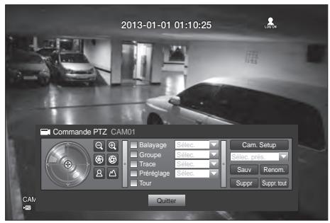 SAMSUNG SDS-P3042 - Utilisation de laamera PTZ - 1