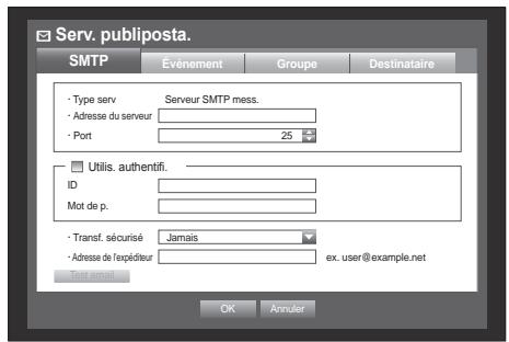 SAMSUNG SDS-P3042 - Réglage SMTP - 1