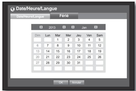 SAMSUNG SDS-P3042 - Réglage des jours fériés - 1