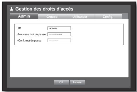 SAMSUNG SDS-P3042 - Réglages de l'administrateur - 1