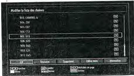 BRANDT B2207HHDW - Fonctionnement de la liste des chaînes - 1