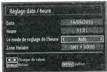 BRANDT B2207HHDW - Configurer le réglage Date/Heure - 1