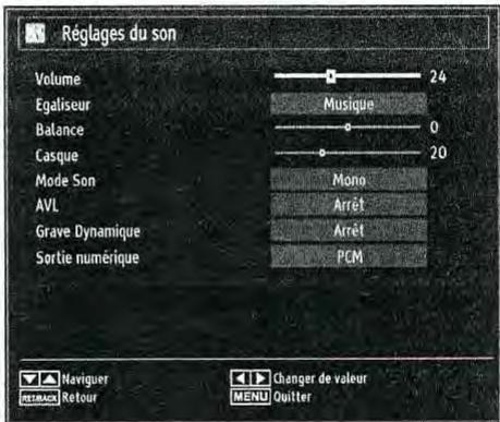 BRANDT B2207HHDW - Configuration des réglages sonores - 1