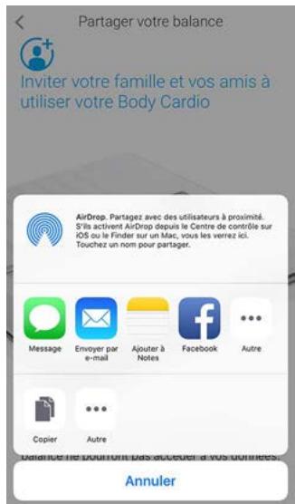 NOKIA BODY CARDIO BLANCHE - Indiquez comment et avec qui vous souhaitez partager votre balance. - 1