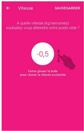 NOKIA BODY CARDIO BLANCHE - Modification du poids cible - 3