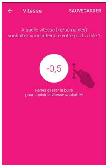 NOKIA BODY CARDIO BLANCHE - Selection du poids cible - 2