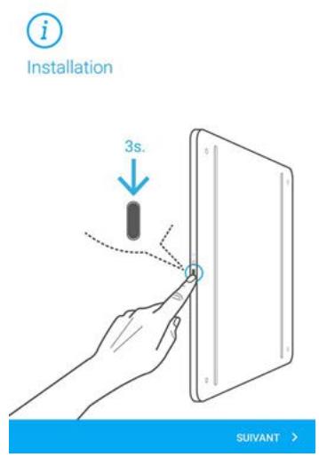 NOKIA BODY CARDIO BLANCHE - Maintenez le bouton l'etal appuyé pendant trois secondes et touchez Suivant. - 1