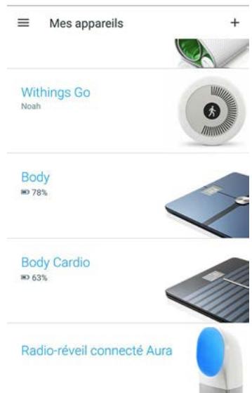 NOKIA BODY CARDIO BLANCHE - Modification de l'ordre d'affichage des écrans - 1