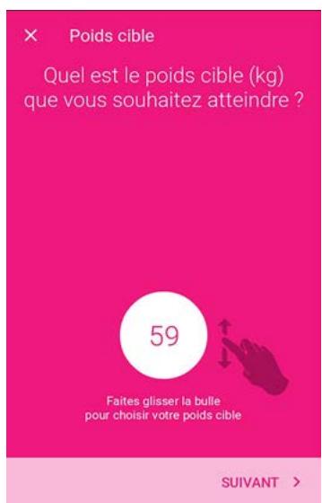 NOKIA BODY CARDIO BLANCHE - Modification du poids cible - 2