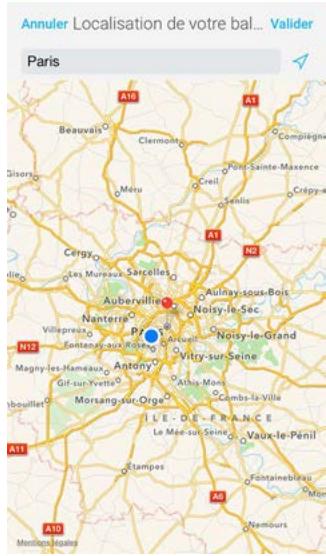NOKIA BODY CARDIO BLANCHE - Touchez Localisation de votre balance. - 2