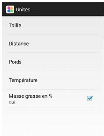 NOKIA BODY CARDIO BLANCHE - Modification de l'unité de température - 2