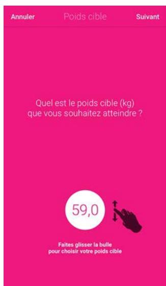 NOKIA BODY CARDIO BLANCHE - Modification du poids cible - 2