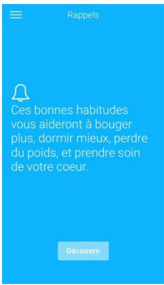NOKIA BODY CARDIO BLANCHE - Configuration des rappels - 1