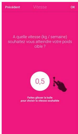 NOKIA BODY CARDIO BLANCHE - Selection du poids cible - 2