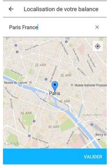 NOKIA BODY CARDIO BLANCHE - Touchez Localisation de votre balance. - 2