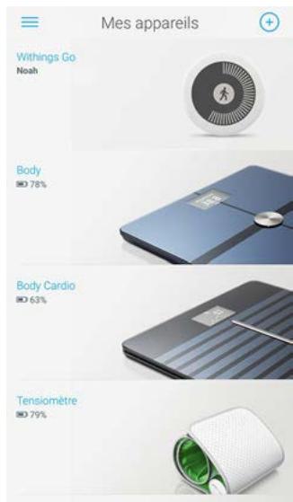 NOKIA BODY CARDIO BLANCHE - Modification de l'ordre d'affichage des écrans - 1