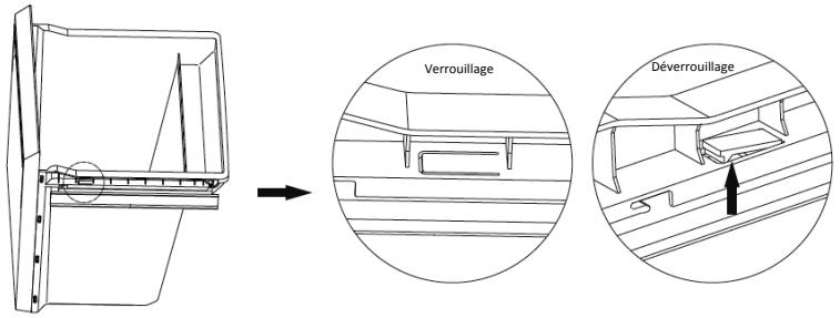 FORTEX THFZF262NFWH - Démontage du tiroir du inférieur - 1