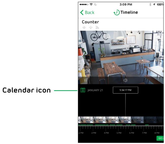 NETGEAR ARLO O4243684 - To view the timeline calendar: - 1
