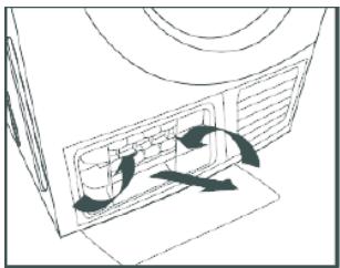THOMSON THTD80WHSECHE-LINGE - Nettoyage du dispositif de filtrage - 2