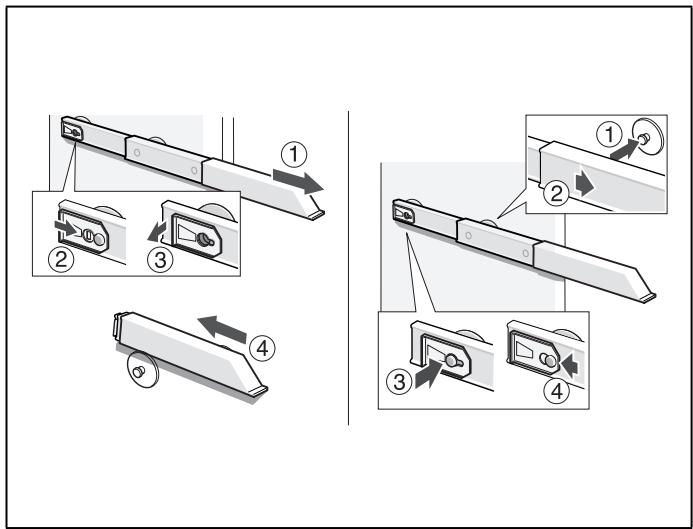 GAGGENEAU RC249203 - Déposer les rails de sortie - 1