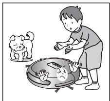 SAMSUNG SR8732 - Si un enfant ou un animal domestique doit rester seul, veillez àmettre le robot aspirateur hors tension. - 1