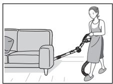 SAMSUNG SR8732 - Le robot aspirateur ne peut pas nettoyer entièrement les endroits qu'il ne peut pas atteindre (ex.: coins, espace entre un canapé et un mur). - 1