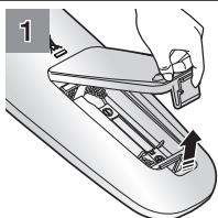 SAMSUNG SR8732 - ■ Mise en place des piles de la télécommande - 1