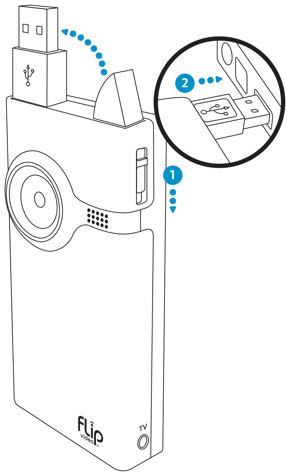 FLIP MINO HD NOIR - Connexion à un ordinateur - 1