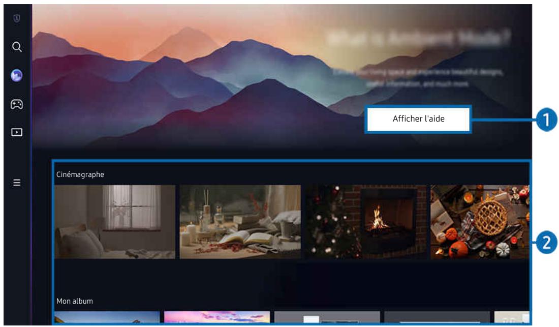 SAMSUNG UE65BU8505 - L'utilisation du mode ambient - 1