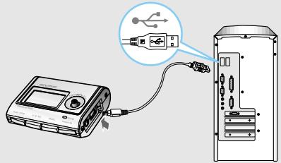 IRIVER IFP-500 - CHARGE A l'aide d'un cable USB - 1