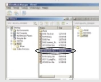 IRIVER IFP-500 - 4) Suppression de dossiers ou de fichiers du PC lorsque la fenetre de celui-ci est ACTIVE - 1