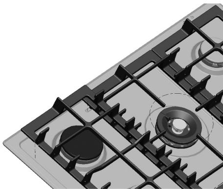KITCHENAID KHPI 9050 - Positionnement des grilles et de l'adaptateur pour WOK - 1