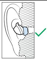 SENNHEISER momentumsports - Informations sur l'insertion correcte des écouteurs dans les oreilles - 4