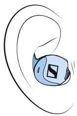 SENNHEISER momentumsports - Informations sur l'insertion correcte des écouteurs dans les oreilles - 3