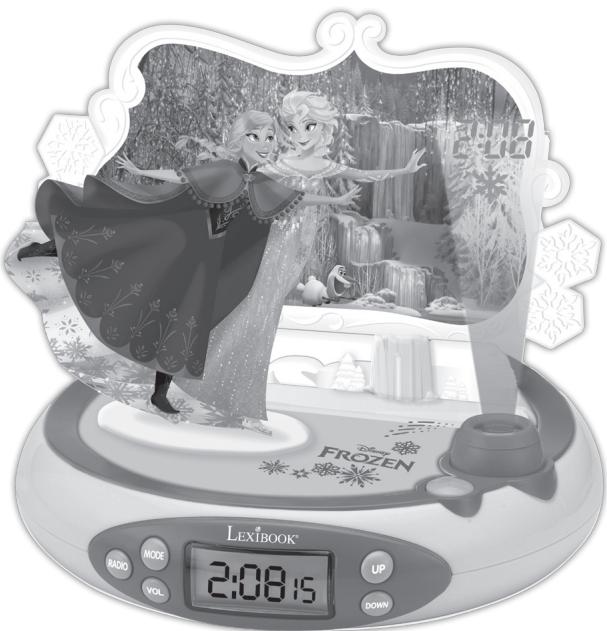 LEXIBOOK RP500FZ - Radio réveil projecteur La Reine des Neiges Frozen Projector Alarm Clock Radio - 1