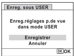 PENTAX X90 - Appuyez sur le bouton de navigation (▲) pour sélectionner [Enregistrer]. - 1